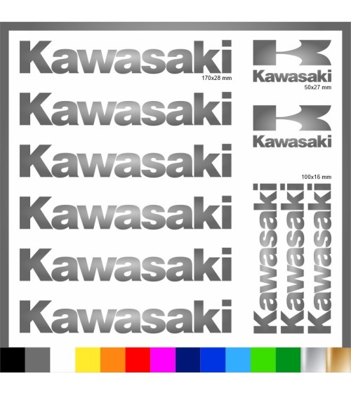 Kit Kawasaki 11 Adesivi Decals Sticker Moto | Pubblisav