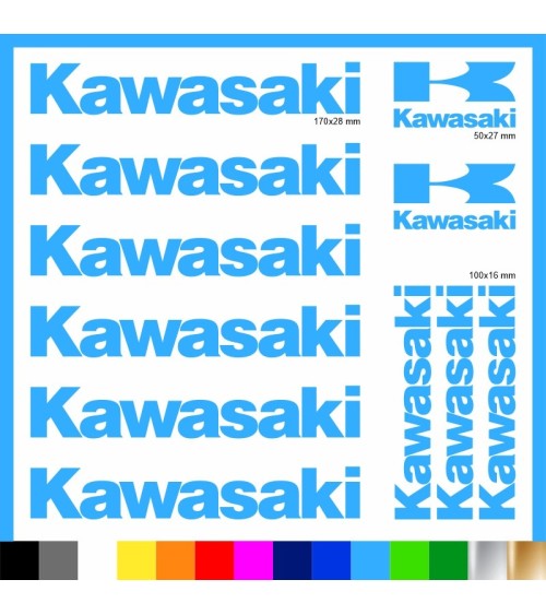 Kit Kawasaki 11 Adesivi Decals Sticker Moto