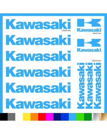 Kit Kawasaki 11 Adesivi Decals Sticker Moto