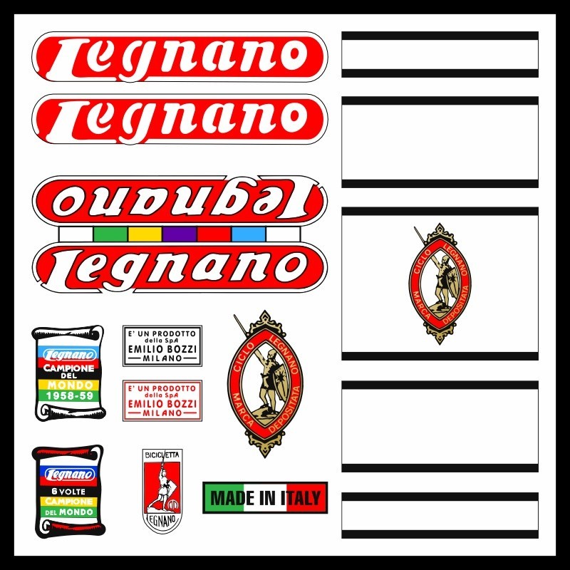 Kit Vintage Legnano Logo adesivi prespaziati bici |