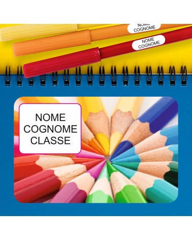 ETICHETTE ADESIVE SCUOLA PERSONALIZZATE CON NOME, COGNOME E/O