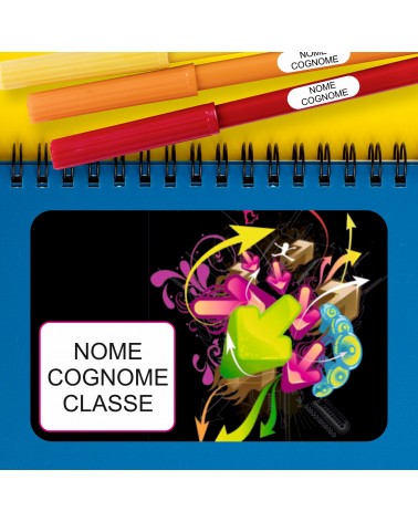 ETICHETTE ADESIVE SCUOLA PERSONALIZZATE CON NOME, COGNOME E/O