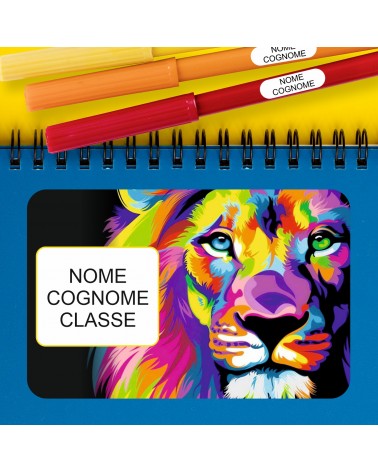 ETICHETTE ADESIVE SCUOLA PERSONALIZZATE CON NOME, COGNOME E/O