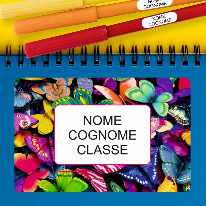 ETICHETTE ADESIVE SCUOLA PERSONALIZZATE CON NOME, COGNOME E/O