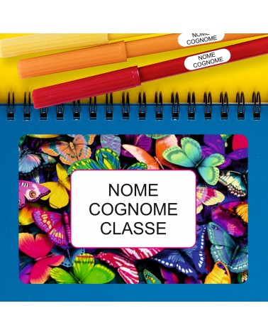 ETICHETTE ADESIVE SCUOLA PERSONALIZZATE CON NOME, COGNOME E/O