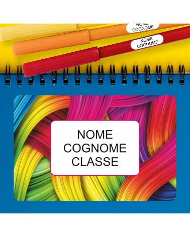 ETICHETTE ADESIVE SCUOLA PERSONALIZZATE CON NOME, COGNOME E/O