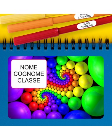 ETICHETTE ADESIVE SCUOLA PERSONALIZZATE CON NOME, COGNOME E/O