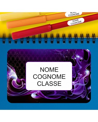 ETICHETTE ADESIVE SCUOLA PERSONALIZZATE CON NOME, COGNOME E/O