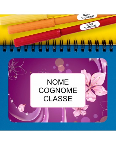 ETICHETTE ADESIVE SCUOLA PERSONALIZZATE CON NOME, COGNOME E/O