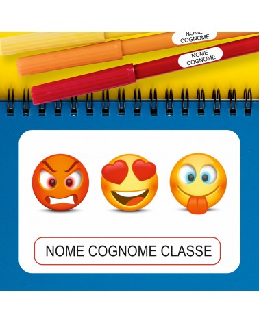 ETICHETTE ADESIVE SCUOLA PERSONALIZZATE CON NOME, COGNOME E/O