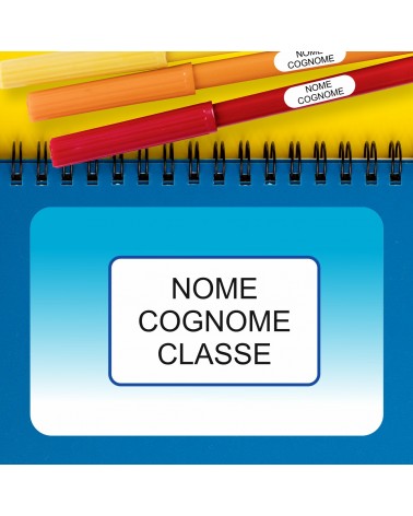 ETICHETTE ADESIVE SCUOLA PERSONALIZZATE CON NOME, COGNOME E/O