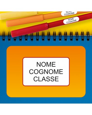 ETICHETTE ADESIVE SCUOLA PERSONALIZZATE CON NOME, COGNOME E/O