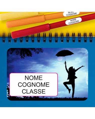 ETICHETTE ADESIVE SCUOLA PERSONALIZZATE CON NOME, COGNOME E/O