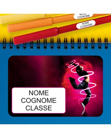 ETICHETTE ADESIVE SCUOLA PERSONALIZZATE CON NOME, COGNOME E/O