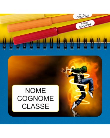 ETICHETTE ADESIVE SCUOLA PERSONALIZZATE CON NOME, COGNOME E/O