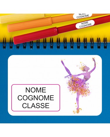 ETICHETTE ADESIVE SCUOLA PERSONALIZZATE CON NOME, COGNOME E/O