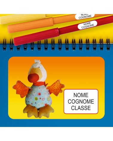 ETICHETTE ADESIVE SCUOLA PERSONALIZZATE CON NOME, COGNOME E/O