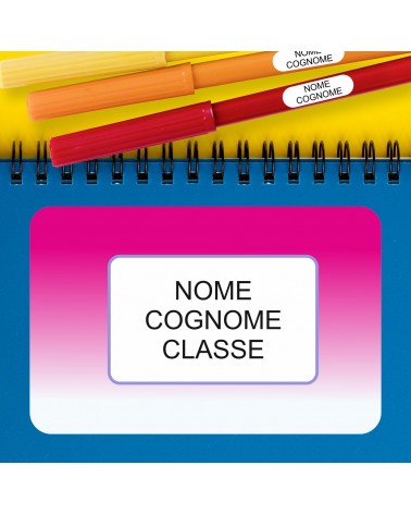 ETICHETTE ADESIVE SCUOLA PERSONALIZZATE CON NOME, COGNOME E/O