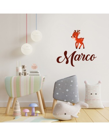 WALL STICKERS ADESIVI MURALI CAMERETTA BAMBINI NOME