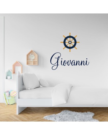 WALL STICKERS ADESIVI MURALI CAMERETTA BAMBINI NOME