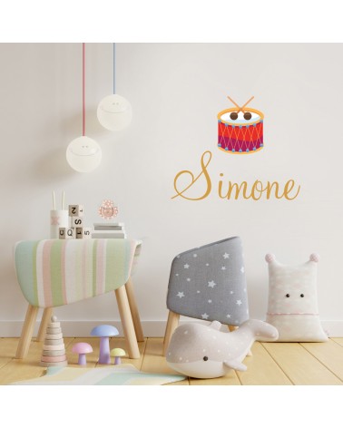 WALL STICKERS ADESIVI MURALI CAMERETTA BAMBINI NOME