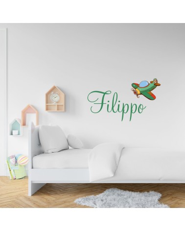 WALL STICKERS ADESIVI MURALI CAMERETTA BAMBINI NOME