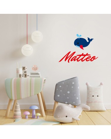 WALL STICKERS ADESIVI MURALI CAMERETTA BAMBINI NOME