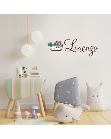 WALL STICKERS ADESIVI MURALI CAMERETTA BAMBINI NOME