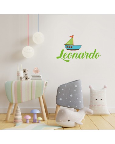 WALL STICKERS ADESIVI MURALI CAMERETTA BAMBINI NOME